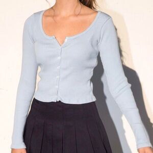 Brandy Melville Baby Blue Zelly Long Sleeve Top